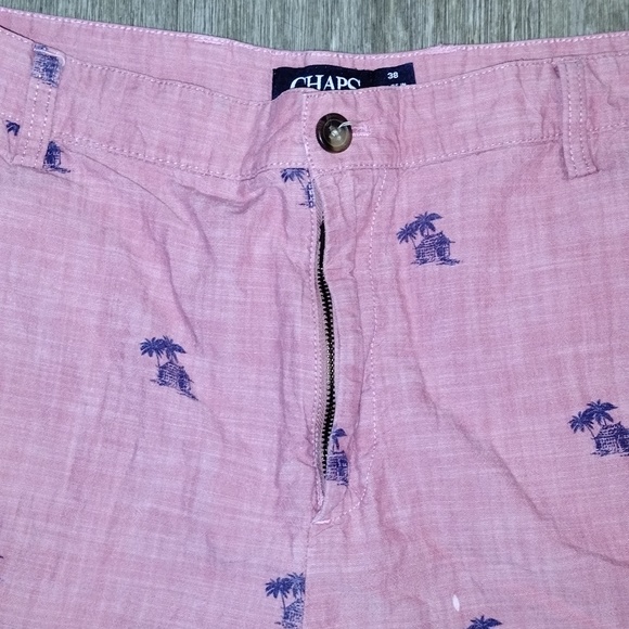 Mens Chaps Ralph Lauren Palm Tree Print Lightweight Chino Shorts 38 - Picture 4 of 6